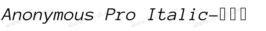 Anonymous Pro Italic字体转换